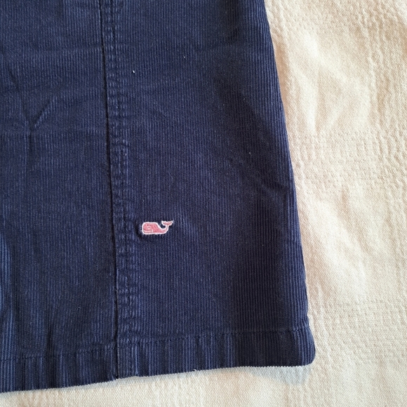 Vineyard Vines girls size 10 blue corduroy jumper with pink whale embroidery - Picture 5 of 5